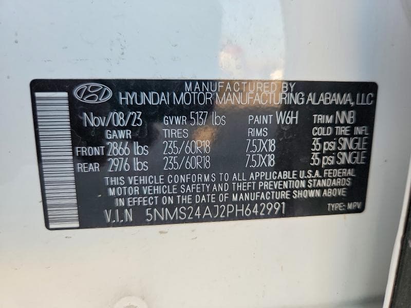 2023 HYUNDAI SANTA FE SEL 12