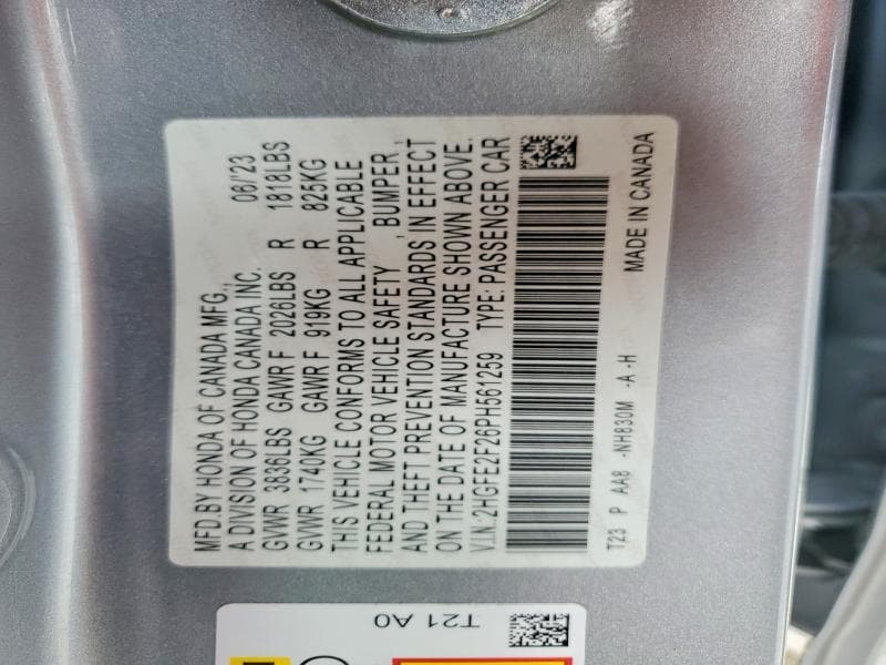 2023 HONDA CIVIC LX 13