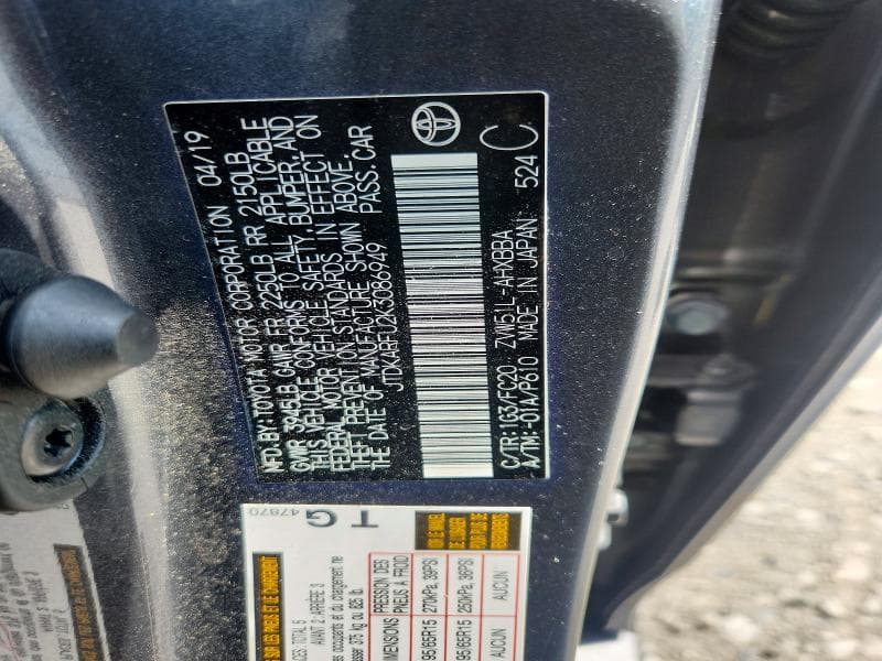 2019 TOYOTA PRIUS L ECO 13