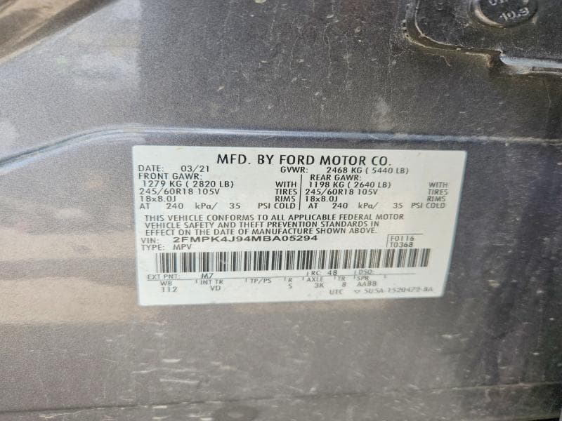 2021 FORD EDGE SEL 13