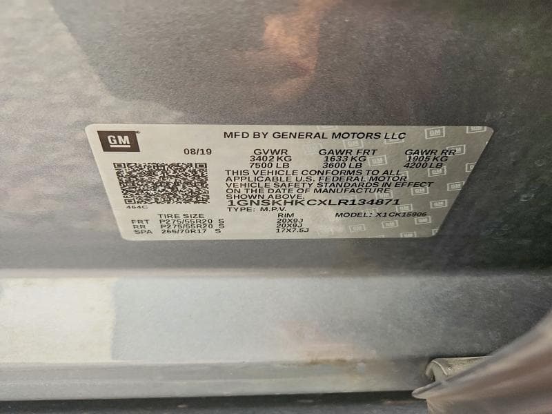 2020 CHEVROLET SUBURBAN K1500 LT 13