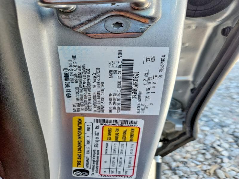 2017 FORD FUSION SE 12