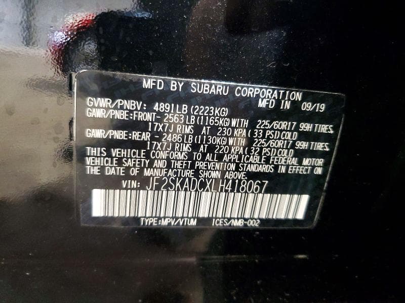 2020 SUBARU FORESTER 13