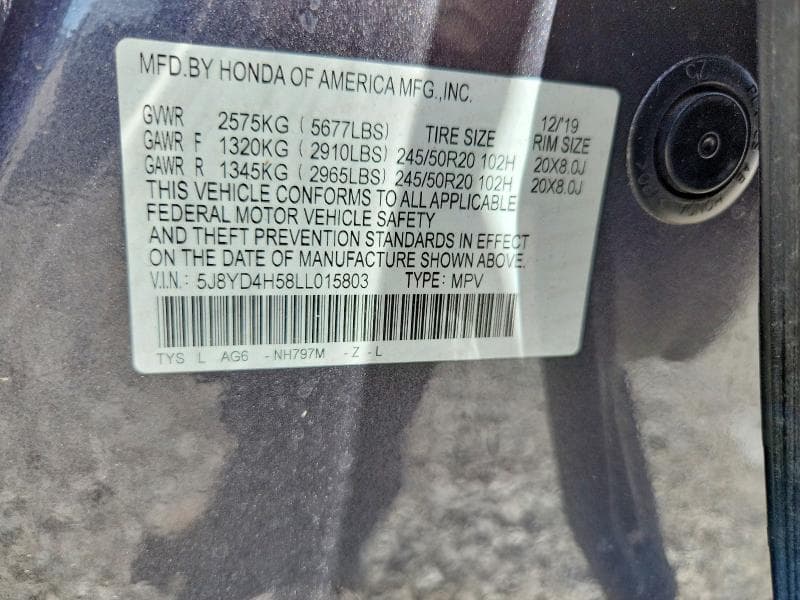 2020 ACURA MDX TECHNOLOGY 12