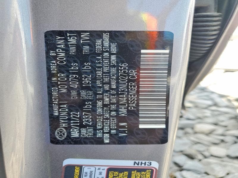 2022 HYUNDAI ELANTRA LIMITED 13
