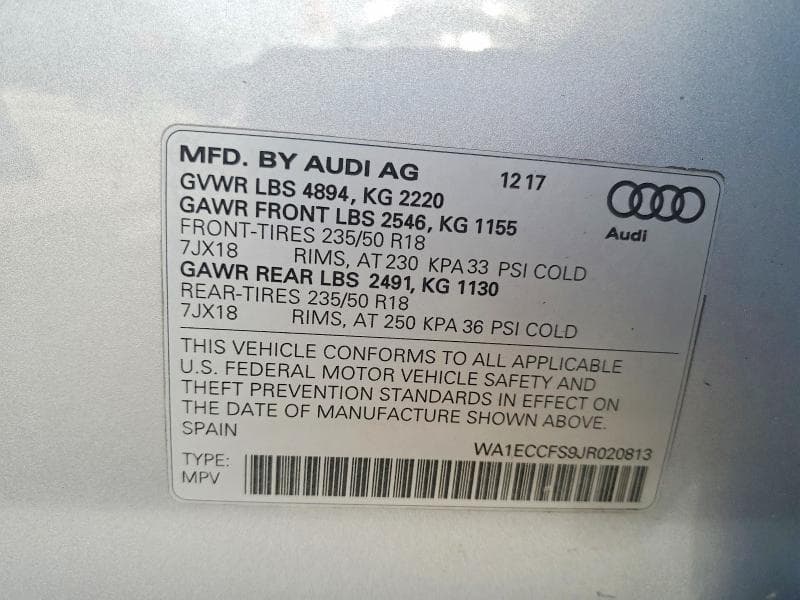 2018 AUDI Q3 PREMIUM 12