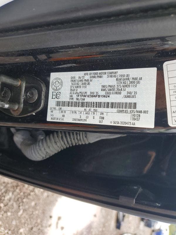 2022 FORD F150 SUPERCREW 12