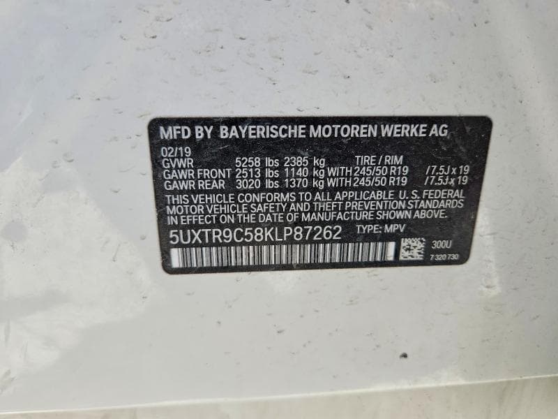 2019 BMW X3 XDRIVE30I 13