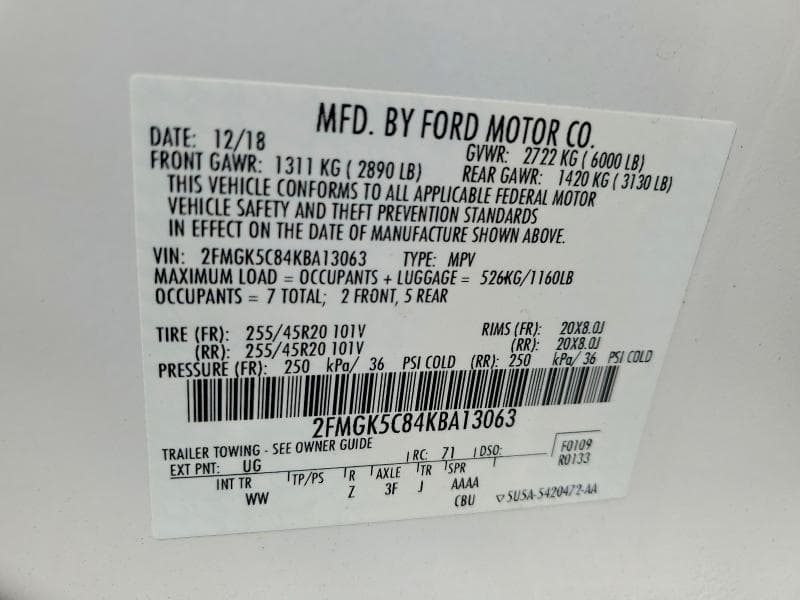 2019 FORD FLEX SEL 13