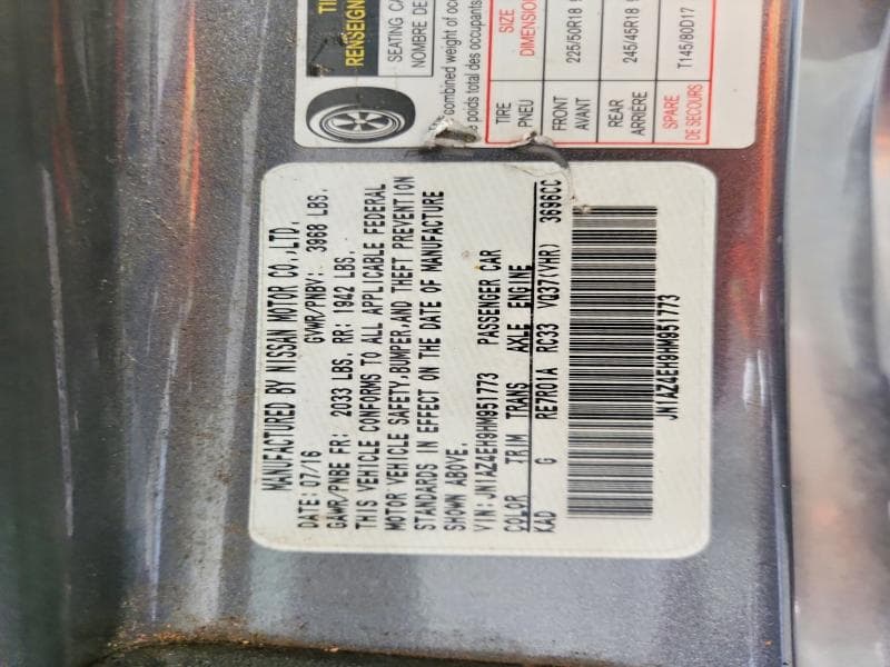 2017 NISSAN 370Z BASE 12