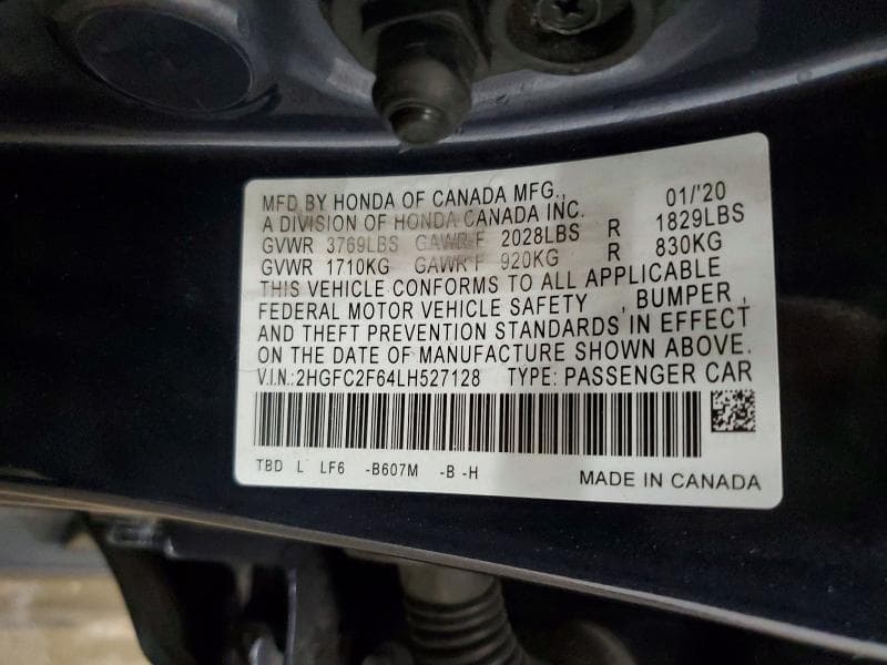 2020 HONDA CIVIC LX 13