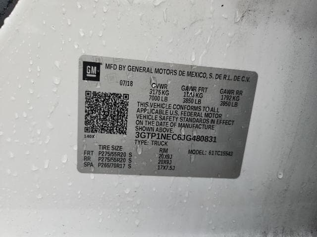 2018 GMC SIERRA C1500 SLT 12