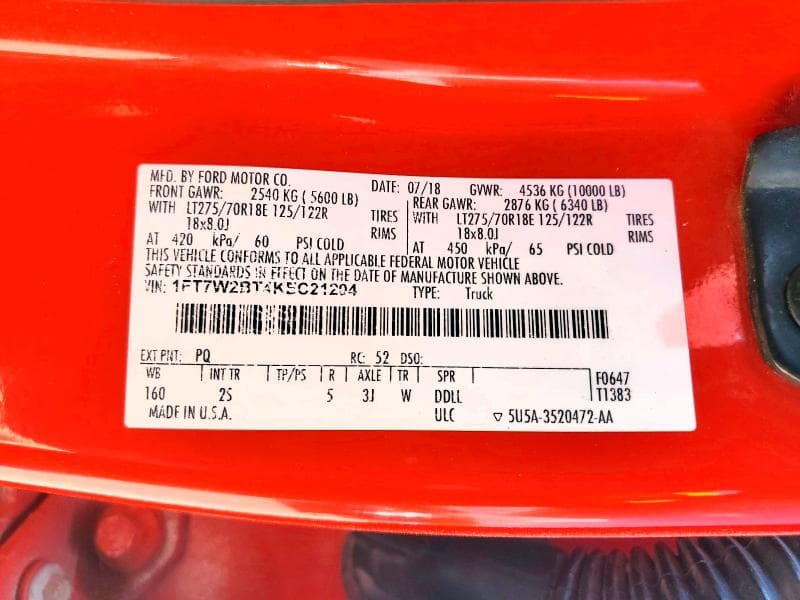 2019 FORD F250 SUPER DUTY 12