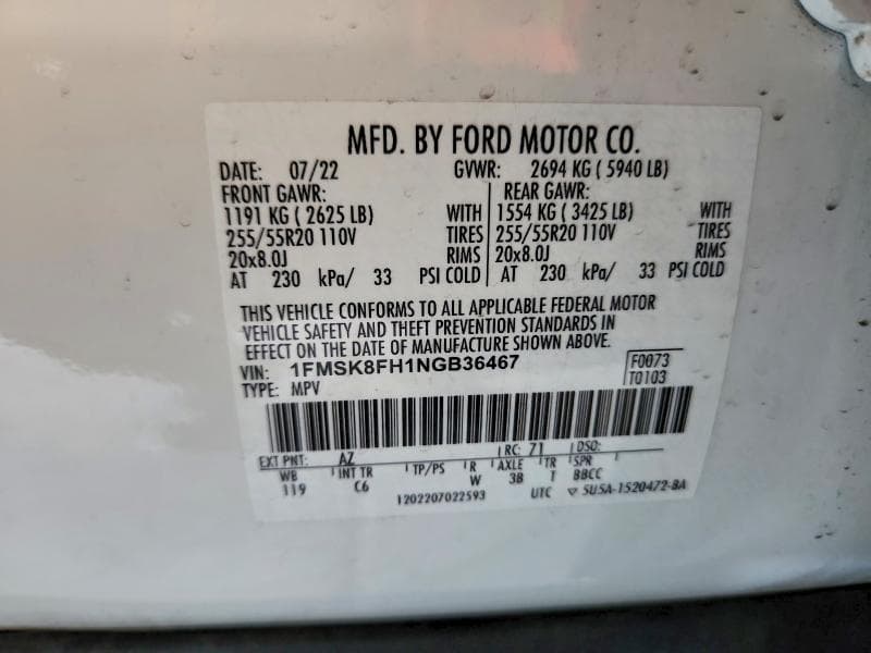 2022 FORD EXPLORER LIMITED 13