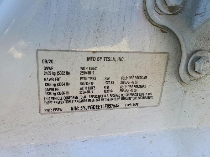2020 TESLA MODEL Y 14