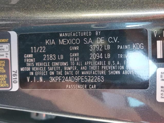 2023 KIA FORTE LX 13