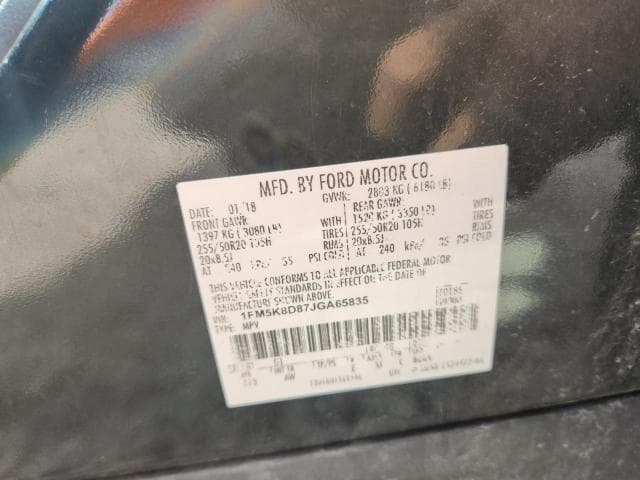 2018 FORD EXPLORER XLT 14