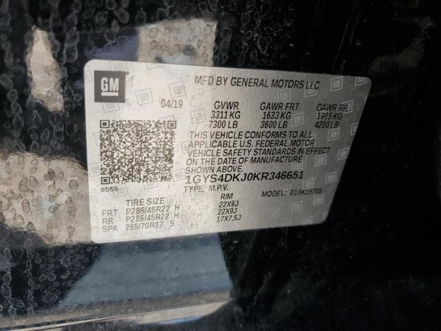 2019 CADILLAC ESCALADE 13