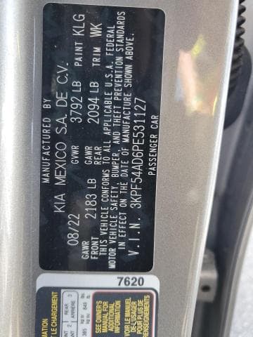 2023 KIA FORTE GT LINE 12
