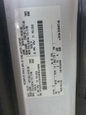 2017 FORD TRANSIT T-150 14