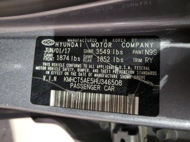 2017 HYUNDAI ELANTRA 13