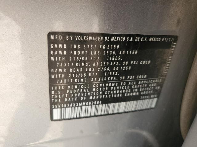 2021 VOLKSWAGEN TIGUAN S 13