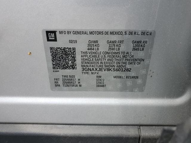 2019 CHEVROLET EQUINOX LT 13