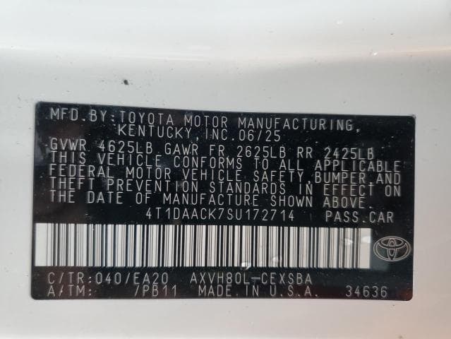 2025 TOYOTA CAMRY XSE 12