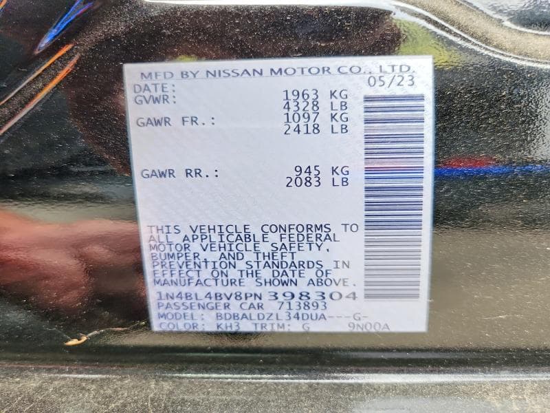 2023 NISSAN ALTIMA S 12