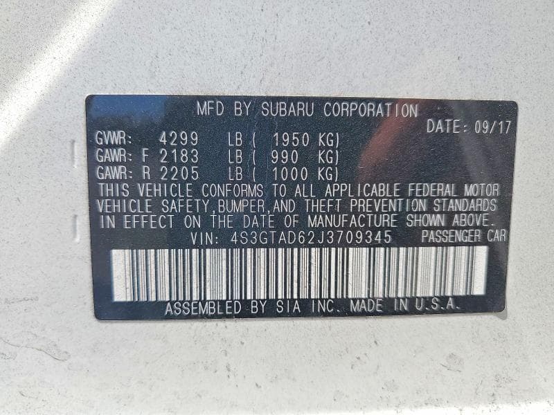 2018 SUBARU IMPREZA PREMIUM PLUS 12