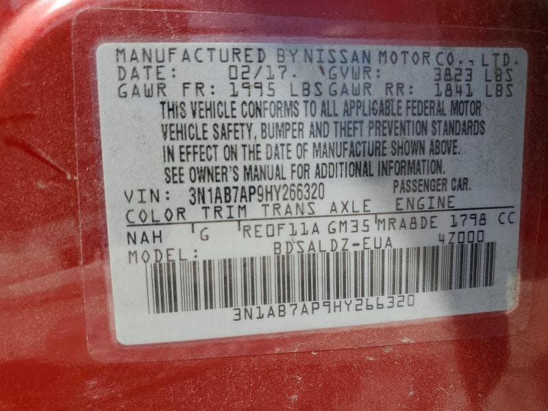 2017 NISSAN SENTRA SV 12