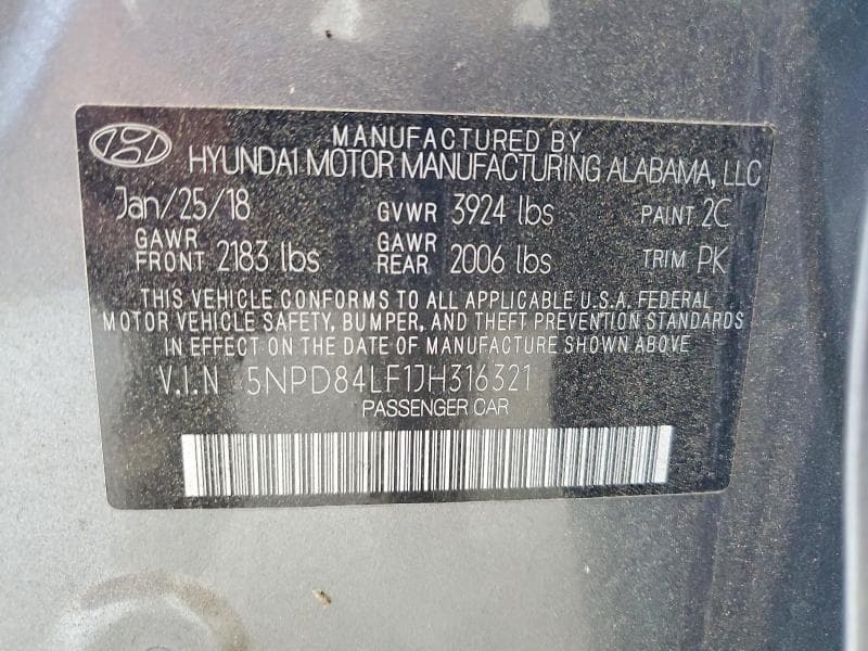 2018 HYUNDAI ELANTRA SEL 12