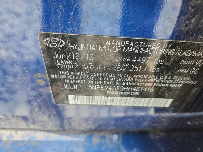 2017 HYUNDAI SONATA SE 12