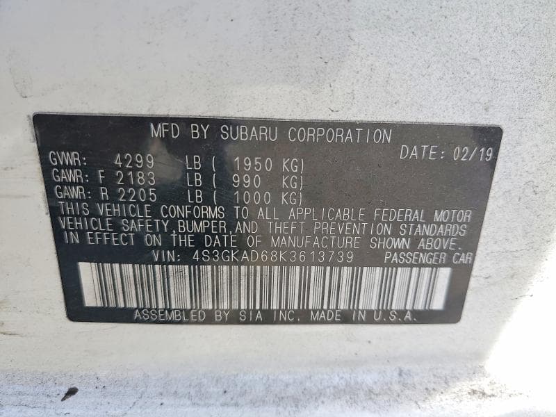 2019 SUBARU IMPREZA PREMIUM 12