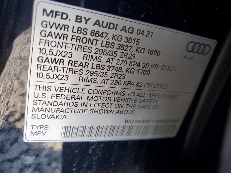 2021 AUDI RS Q8 14