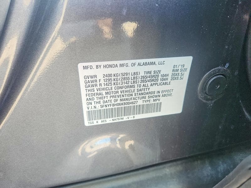 2019 HONDA PASSPORT ELITE 13