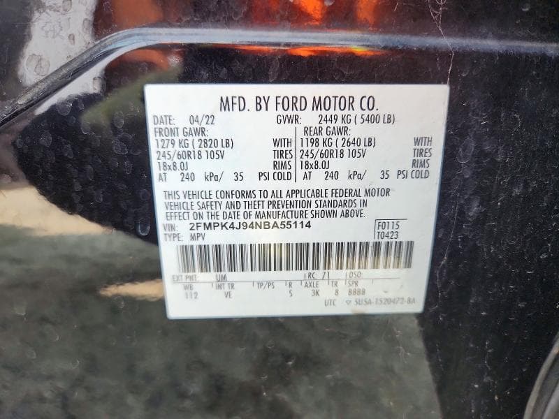 2022 FORD EDGE SEL 13
