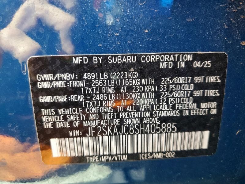 2025 SUBARU FORESTER WILDERNESS 12