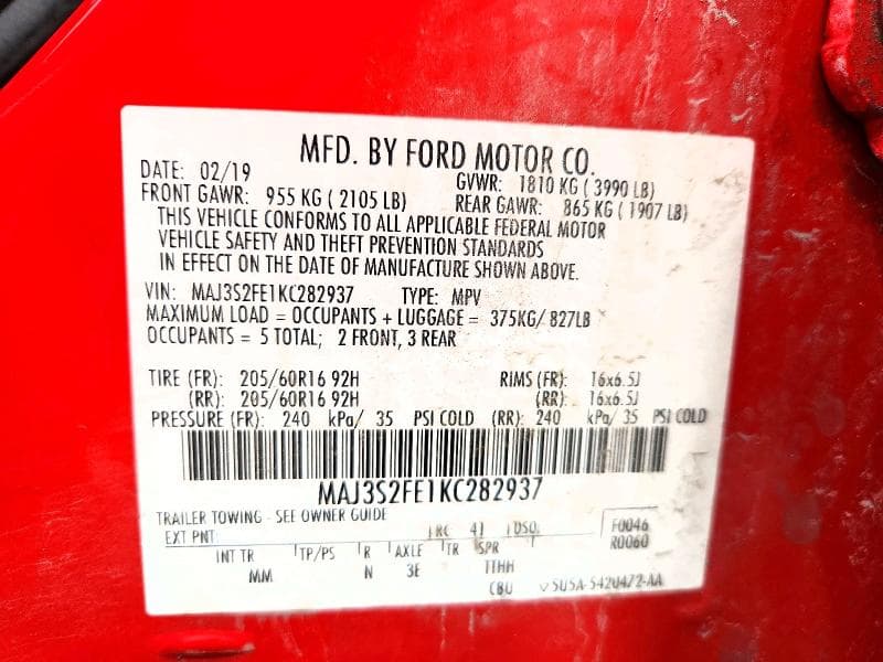 2019 FORD ECOSPORT S 13