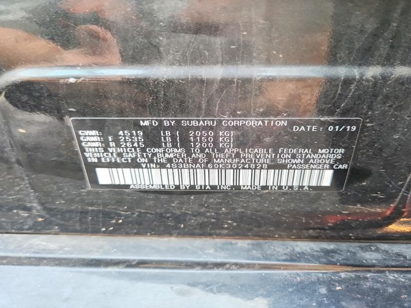 2019 SUBARU LEGACY 2.5I PREMIUM 12
