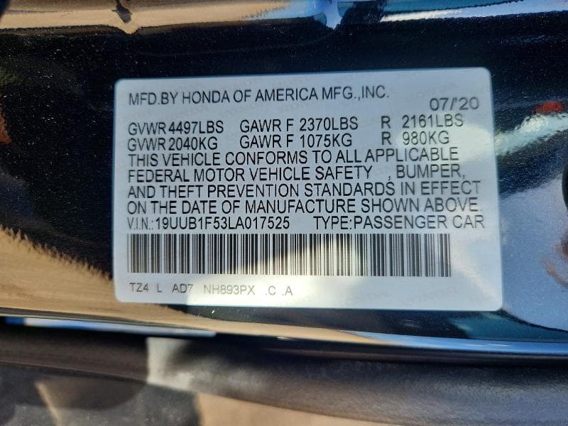 2020 ACURA TLX TECHNOLOGY 13