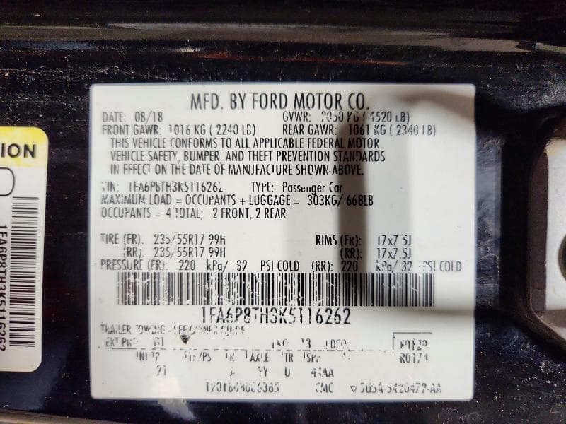 2019 FORD MUSTANG 13