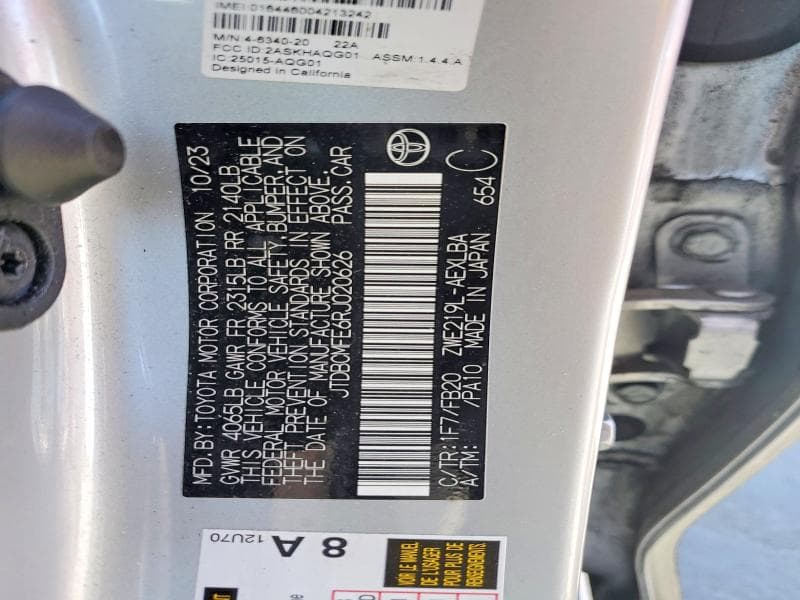 2024 TOYOTA COROLLA HYBRID LE 12
