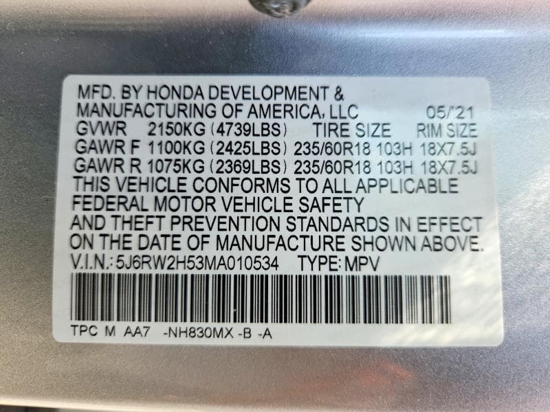 2021 HONDA CR-V EX 13