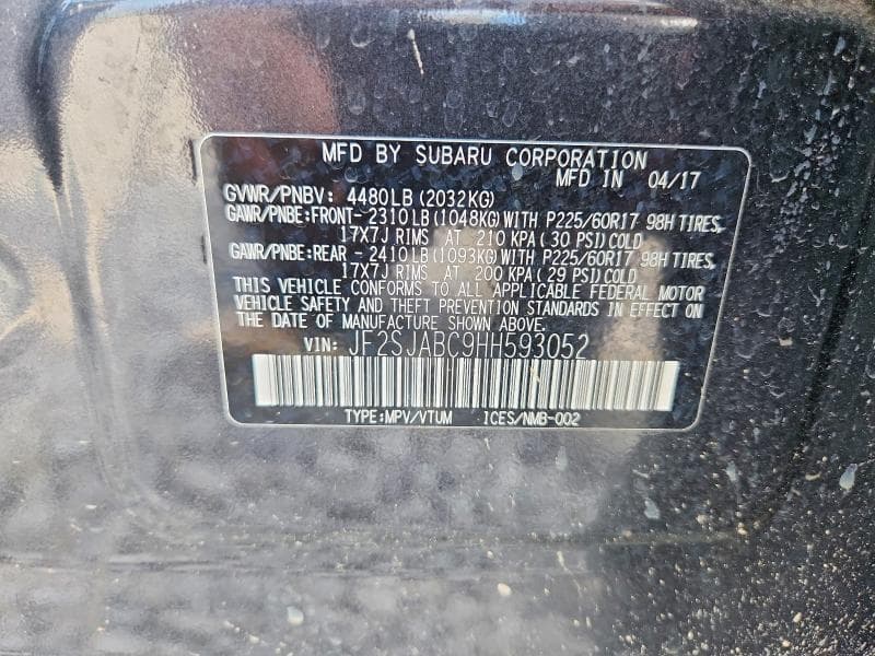 2017 SUBARU FORESTER 2.5I 13