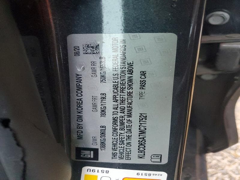2021 CHEVROLET SPARK 1LT 12