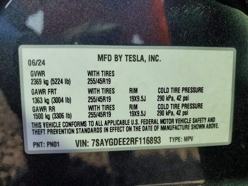 2024 TESLA MODEL Y 14
