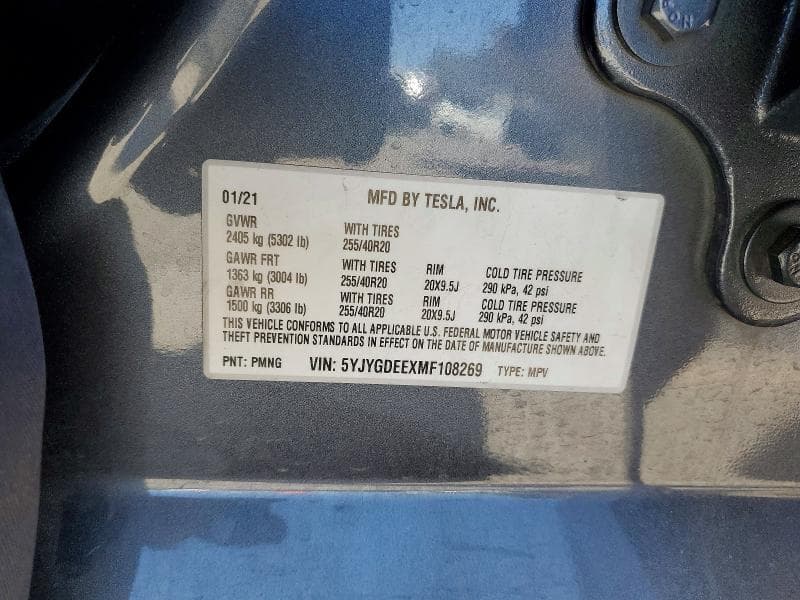 2021 TESLA MODEL Y 13
