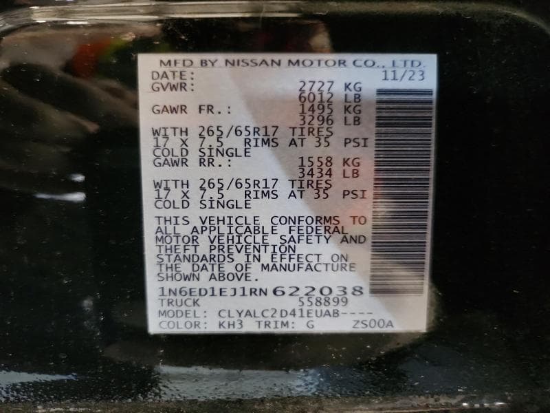 2024 NISSAN FRONTIER SV 12
