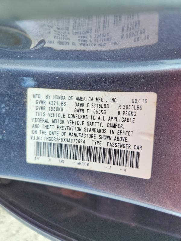 2017 HONDA ACCORD SPORT 12